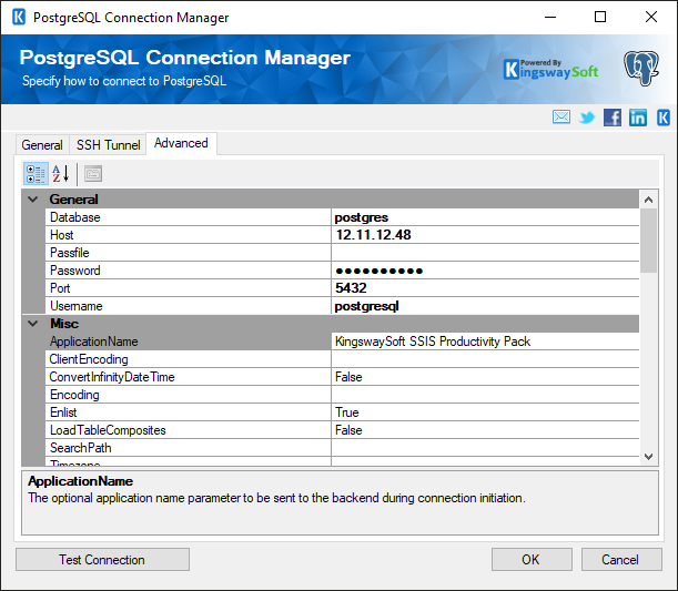 PostgreSQL Connection Manager